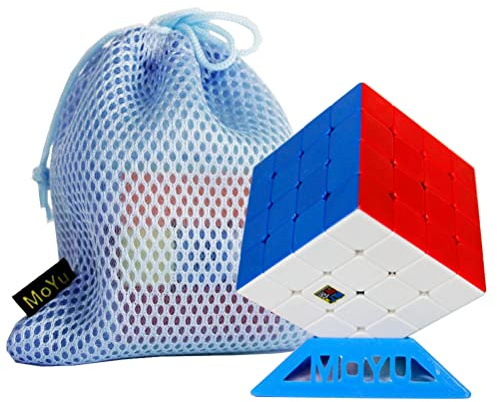 Oostifun MoYu MFJS MoFang JiaoShi Meilong M Cube 4x4 Cube Cubing Klassenzimmer Meilong 4 M 4x4x4 Smoothly Puzzle Cube Puzzle mit Einer Würfeltasche und einem Würfelstativ(Multi Color)