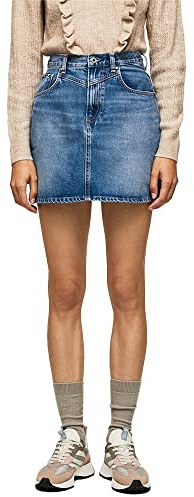 Pepe Jeans Jupe Rachel pour Femme, Bleu (Denim-HQ6), 40