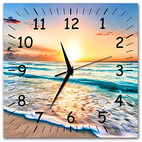 Bilder-Manufaktur BM wahlweise Funkwanduhr ODER Quarzwanduhr Funkwanduhren Funkuhr Wanduhr Funk ODER Quarz kein Ticken lautlos geräuschlos leise modern ohne Tickgeräusche MF16-9496-funk