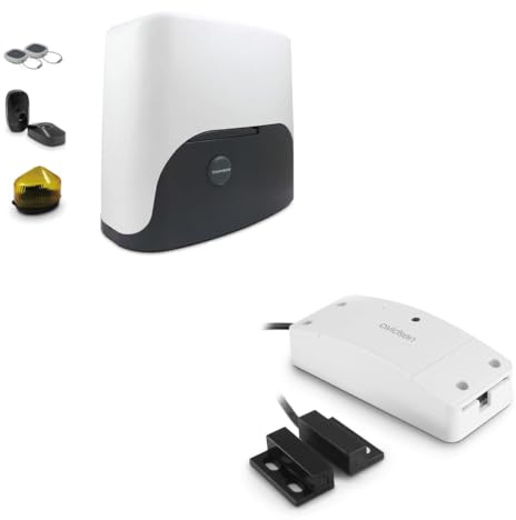 Thomson Motorisation Portail Coulissant Connectée, 8 m/400 kg | Portail jusqu’à 8 m/400 kg, moteur 24 V, HomeGate/Avidsen Home, 2 télécommandes, photocellules, obstacle