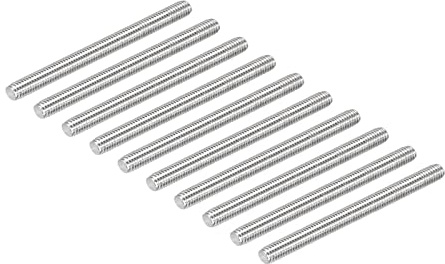 DMiotech 10 Paquet M6 x 80mm Entièrement Fileté Tige 304 Inox Acier Droite Main Filetages Tige Barre Goujons Colliers et Boulons en U
