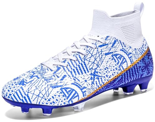 sudorun Chaussures de football, pour l’entrainement, AG FG (pour terrain synthétique et naturel), pour l’extérieur, pour homme, garçon, fille, femme, 46 EU