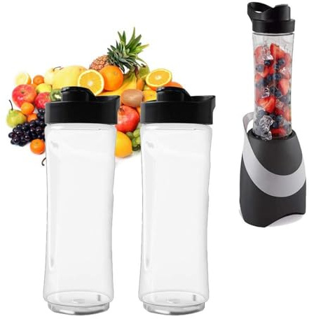 2 x botellas Blend Active, vasos para mezclar y batidos, repuesto con tapa, 590 ml, vasos para botellas deportivas para modelos BLSTPB BLSTP2 Blender