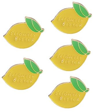 LIFKOME 5stücke Teiliges Zitronen-broschen Kreative Anstecknadeln Für Kleidung Modische Schmuck-accessoires Vielseitige Kostüm-dekoration Langlebige Und Stilvolle Brustnadeln Für Damen