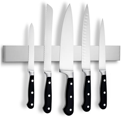 LARHN Magnetic Knife Rack Holder for Wall, 40 cm (16″) - Stainless Steel