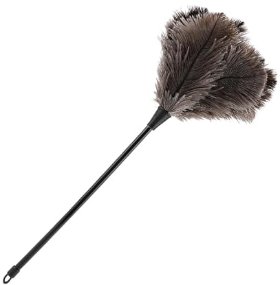 Plumero de Plumas de Avestruz de Mano Reutilizable, plumeros de Plumas pequeñas para Limpieza, Plumero de Plumas pequeñas para computadora, plumeros de Muebles con Mango,