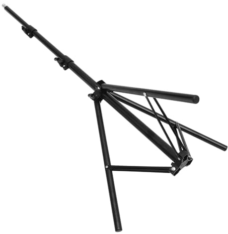 Trípode de Aluminio Abs para Proyector Negro Ajustable Portátil | 1 Juego, Diseño Plegable Compacto, Uso en Presentaciones y Oficinas, Soporte para Cámara y Webcam