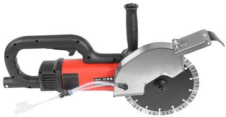 Betonsäge Elektrisch Wand-Schneidemaschine 5200W Hochleistungs Kreissäge, Nass-/Trocken-Scheibensäge, Elektrische Steinsäge, Mauernutfräse Schlitzfräse mit 21 cm Diamantblatt