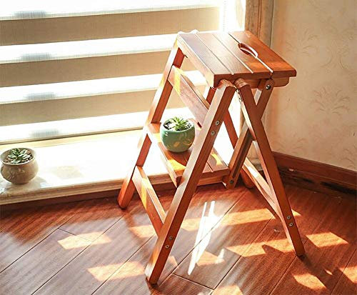 Marchepied portable multifonctionnel, marchepied à 2 marches, chaise d'escalier pliante multifonctionnelle pour adultes et enfants, étagère à fleurs portable d'intérieur de cuisine/banc à chaussures/é