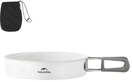 Naturehike Kit de utensilios de cocina para camping, antiadherente, ligera, 1.4L/2.8L, sartén de 7.5 pulgadas y hervidor de agua de 0.8 litros con bolsa de malla, juego de cocina portátil al aire