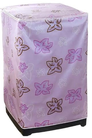 Housse Pour Machine à Laver Housse de protection solaire imprimée for Machine à laver et sèche-linge, 2 pièces, étanche, fermeture éclair, protection entièrement automatique Pour ExtéRieur(Pink A)