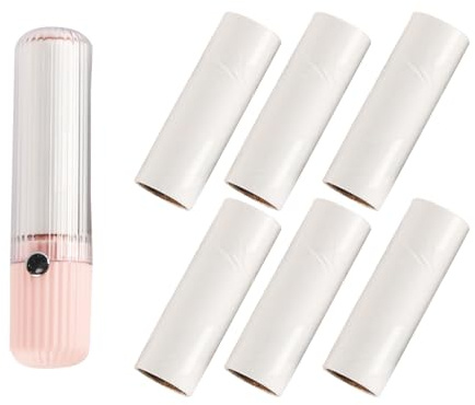 Laroal Rodillo quitapelusas, 7 rollos con dispensador, extra pegajoso para ropa, sofás, camas, alfombras
