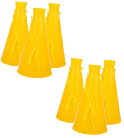 Happyyami 6stücke Megafone Aus Abs-Material Für Partys Sportveranstaltungen Und Outdoor-aktivitäten in Lebhaften Farben Als Cheer-Megaphone Und Spiel-zubehör