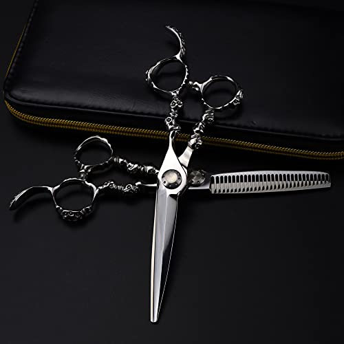Forbici Professionali per Tagliare i Capelli Forbici Professionali Giappone 440c da 6 Pollici per Modellare Il Cranio Forbici per Capelli di Alta qualità Forbici per sfoltire i Capelli Forbici da Bar