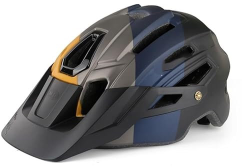 DONGLING Fahrradhelm Fahrradhelme for Männer und Frauen, MTB-Helm, Radfahren, Mountainbike-Helm Fahrrad Helm(8278-Orange Blue)
