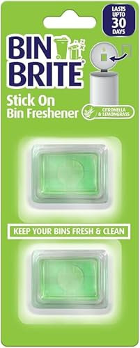 Lufterfrischer zum Aufkleben [Citronella & Zitronengras Duft – 2er Pack] – Raumduft für Mülleimer & Wohnung (Selbstklebend) – Lufterfrischer Wohnung für Bad, Küche & mehr (2 x 5 g)