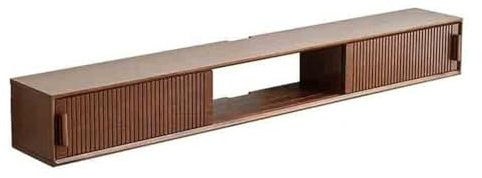 Mueble tv Mueble for TV flotante de pared de haya moderno, mueble for TV flotante de color nogal con puerta corredera for debajo del televisor, muebles de sala de estar resistentes muebles de salon(15