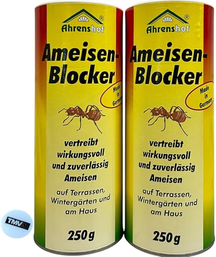 2x 250g Ameisen-Pulver, Ameisenmittel, Pulver gegen Ameisen, Streu- & Gießmittel, für Außen & Innen, Terrasse, Wintergarten, Haus, Ameisenabwehr, kein Ameisenspray, Ameisenstopp + TMV24 Chip