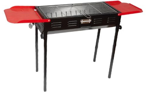 perfk Holzkohlegrill BBQ-Grill, praktisches, multifunktionales, höhenverstellbares Kochgeschirr für Kochen im Haushalt im Freien, Picknicks und Reisen