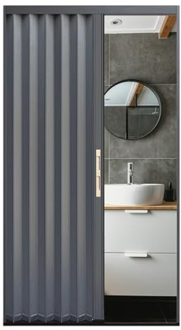 Porte de douche pliante avec serrure magnétique, design accordéon personnalisable pour salle de bain et placard accessibilité