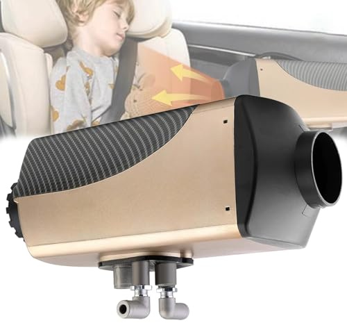 Feiphla Calentador De Aire Diesel 12v 8kw CalefaccióN Estacionaria Control Inteligente con LCD Bluetooth Mando 10l Distancia Tanque para CamióN Barco 12V-Gold