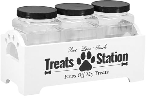 Luckxing Conteneur À Canines | Set De 3 Boîtes À Couvercle Hermétique | Conteneur Pour Nourriture Pour Chat Et Pour Chien | Pour Chat Oiseau Animal Appartement Intérieur Comptoir