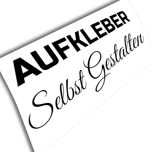 Aufkleber selbst gestalten – Wunschtext Autoaufkleber Personalisiert mit Namen – Schriftzug Auto Sticker für Auto, Motorrad, Fenster, Laptop – Namensaufkleber Wetterfest Waschstraßenfest – Prakto