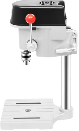 Taladro de columna de 220 V, 340 W, engranaje de 3 velocidades para madera, metal, plástico, taladro de mesa preciso para taller y bricolaje, mini taladro de pie con potencia comercial