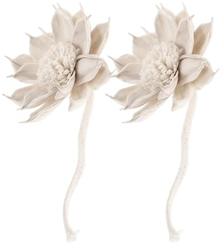 FOMIYES Diffusore di Aromi con Aroma Floreale Autentico e Corda di Cotone con Fiori di Carta di Paglia 2 Pezzi per Decorazione Naturale in Camere da Letto
