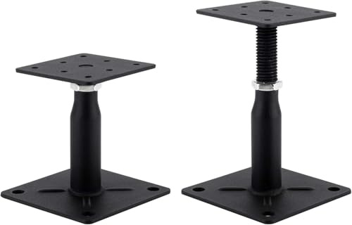 2 Stück pfostenstütze höhenverstellbar, Einstellbar Bereich 10-17cm, Verzinkter Stahl Verstellbar Pfostenträger für Zäune, Unterstände, Pergolen, Carports, Bauarbeiten