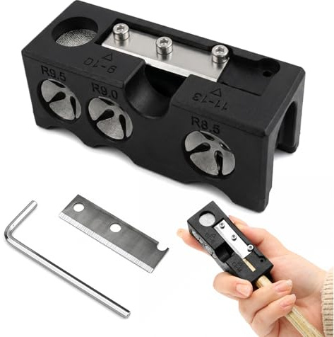 Duronge 11-in-1 Snooker Queue-Spitzen Former und Reparatur-Tool, Multifunktionales Billard Zubehör für Präzise Queue-Spitzen Wartung, Tragbar in Schwarz, 8x3x3cm