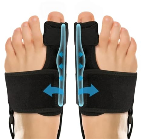 Generico Ortolex Valgux Tutore Correttore dell'Alluce Valgo (Hallux Valgus) 1 Paio di Stecche Correttive per Dita dei Piedi, Separatori Regolabili Unisex, Protezioni per Alluce e Dita