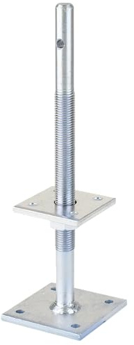 Gah-Alberts 217532 Pfostenträger höhenverst.100-230 mm, zum Aufschrauben, galvanisch gelb verzinkt