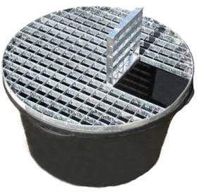 Aqua Moda 66cm 90L Heavy Duty Plastic Reservoir Pebble Pool Sump Reservoir For Water Feature, Round Shape, Garden Relaxation, Underground Pump Access