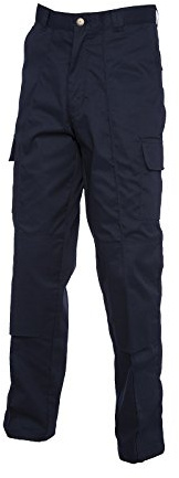 Cargo Trouser with Knee Pad Pockets - Navy - 32R