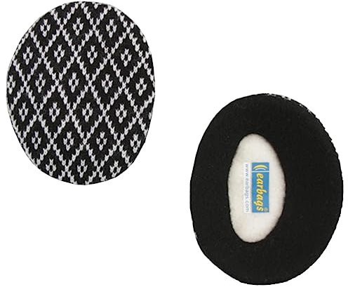 Earbags Ohrenwärmer Fashion, Jacquard schwarz, M
