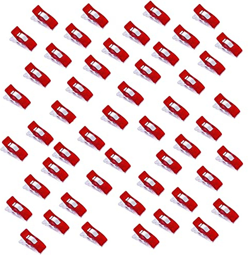 PANYTOW Sewing Clips,Multipurpose Sewing Quilting Clips Plastic Quilting Crafting Clips,Wonder Clips for Dressmaking Crafting (Red)
