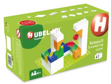 Hubelino 420398 - Kugelbahn Katapult Erweiterung (41-teilig), kompatibel