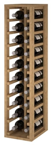 Expovinalia Casier à Vin Bois Pin 20 Bouteilles - Chêne Clair | Meuble Range Bouteille Type Wine Rack, Étagère à Vin en Pin 105x24x32cm. Couleur Chêne Clair
