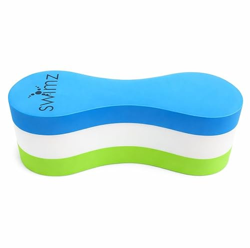 Swimz Junior Club Pull Buoy - Blue/White/Lime - Technique & Body Alignment Training Aid