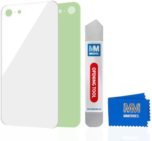 MMOBIEL Rückklappe Back Cover Batterie Gehäuse kompatibel mit iPhone SE 2020/8 Series 4.7 inch (Weiß) 4.7 inch Ersatzteil inkl. vormontierten doppelseitigen Klebe-Sticker