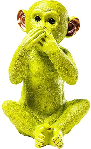 Kare Design Spardose Monkey Iwazaru, Grün, Affen Sparbüchse, Sparschwein, Tierfigur Sparbox, Geldaufbewahrung, Deko Figur, Geschenk, 35x24x23 cm (H/B/T)