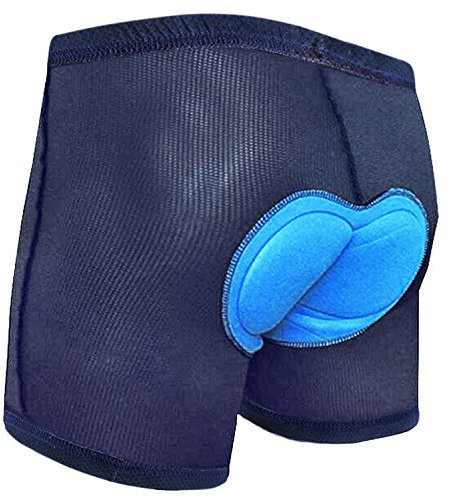 Short de cyclisme rembourré pour homme Bleu marine Taille XL