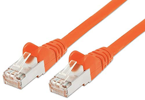 PremiumCord Cavo Patch Cat 6a S/FTP, 10Gbit/s, Cavo Ethernet, LAN, RJ45 Connettori, Flessibile e Robusto, AWG 26/7, Conduttori 100% CU, Arancia, 0,5 m