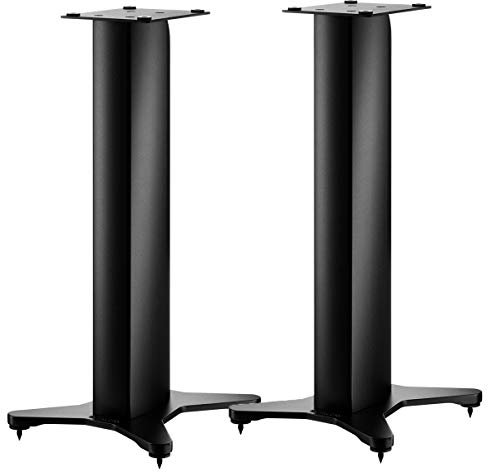 Dynaudio Stand 10 Lautsprecherständer mit integrierter Kabelführung und höhenverstellbaren Spikes, Schwarz (Paar)
