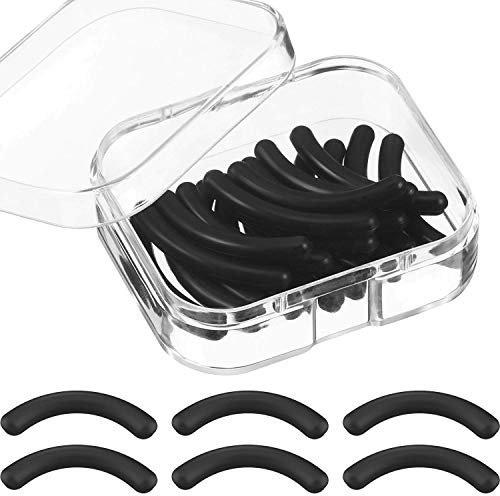 24 Stück Lockenwickler Nachfüllpads Wimpernzange Silikon Gummi Curler Schwarz