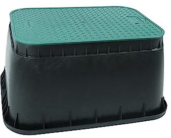 Wacredo Ventilbox XL, 14 Ventilkasten rechteckig mit Deckel, Bewässerung 490 x 660 x 325mm Hydrantenschutzgehäuse | Verteilerkasten für bis zu 10 Magnetventile | Bewässerungsanlage