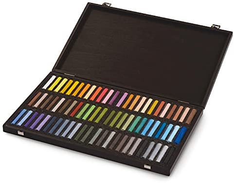 BLOCKX 12072RBXC - Holzbox mit 72 Pastellkreiden, 45x27,5 cm, Landschaft