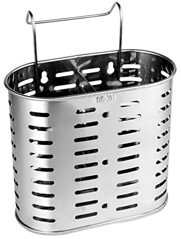 Bestevery Organizador de Fregadero, Utensilios Estante de Secado, Escurridor de Cubiertos, Que Cuelga Escurridor Rack de Almacenamiento, 2 Compartimentos, para Tenedor Cuchara de Los Palillos (B)