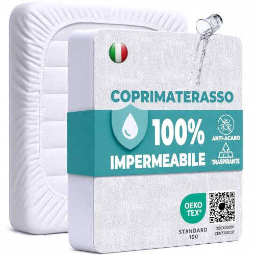 Protector Colchón 150x190 cm Funda Colchón Impermeable Sábana Bajera Impermeable de Algodón y Microfibra Cubre Colchón para Cama Transpirable Cover Hipoalergénico Antiácaros Lavable a Máquina